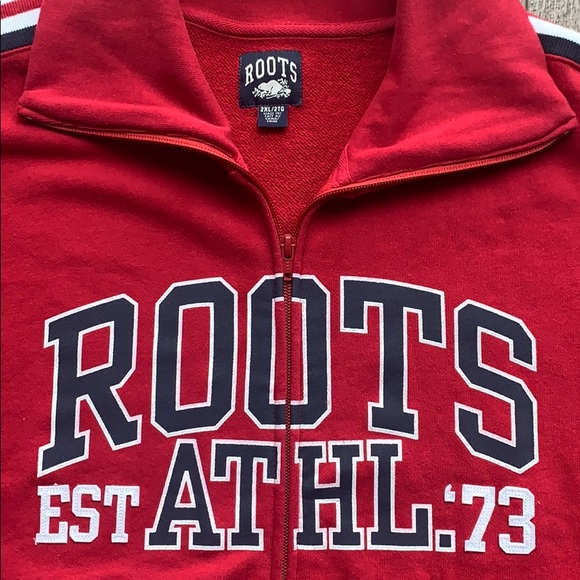 Red Roots Zip Up Sweater - Picture 3 of 5